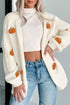 Pumpkin Patch Open Front Drop Shoulder Knit Cardigan